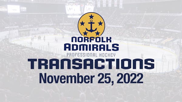Admirals Transactions (11.25.22)