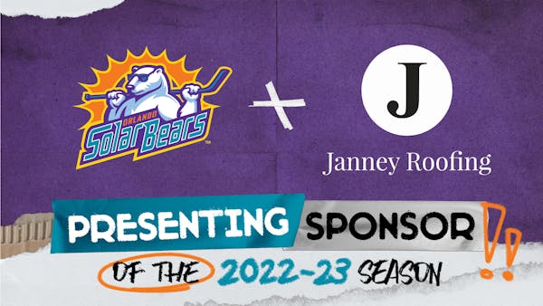 Solar Bears welcome Janney Roofing as presenting sponsor through 2024-25 season