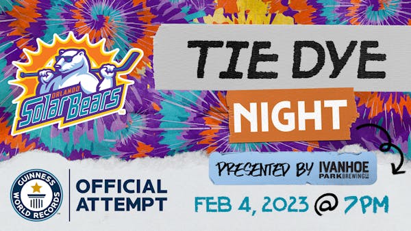 Solar Bears Attempt Guinness World Records™ Title On Tie Dye Night February 4