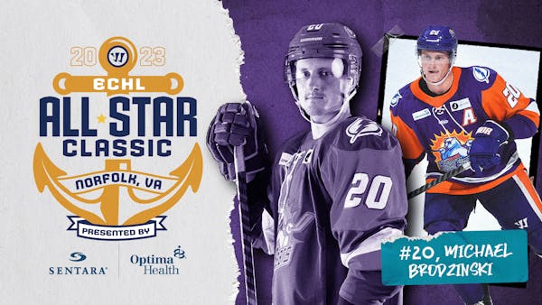 Michael Brodzinski selected to 2023 Warrior/ECHL All-Star Classic