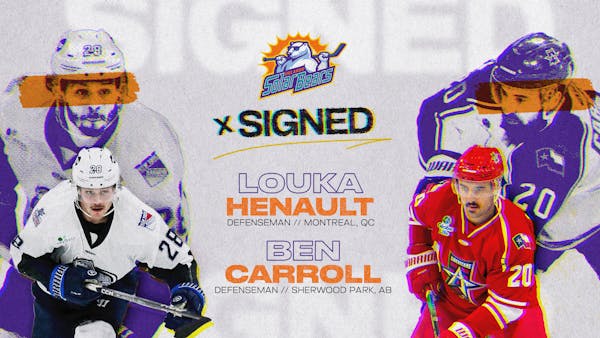 Defensemen Ben Carroll, Louka Henault Join Solar Bears