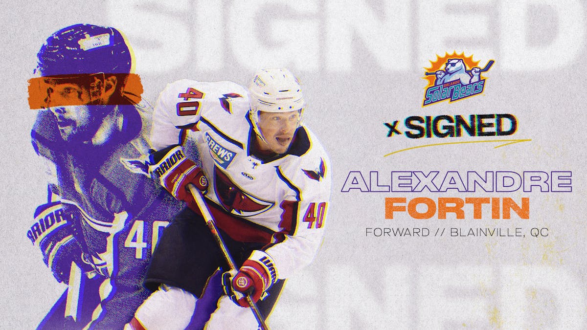Solar Bears Welcome Forward Alexandre Fortin