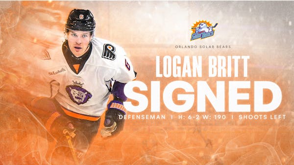 Solar Bears Add Defenseman Logan Britt