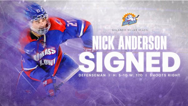 Solar Bears re-sign rookie rearguard Nick Anderson for 2025-26 season