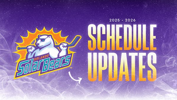 Solar Bears announce updates to 2025-26 schedule