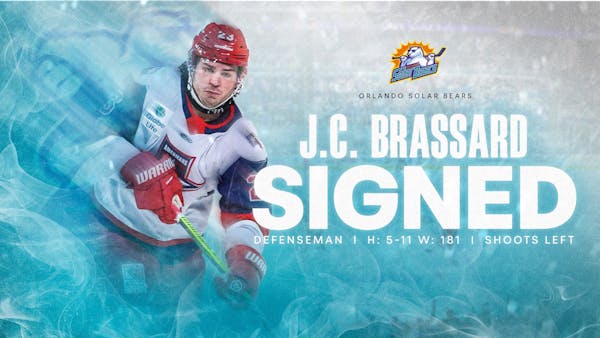 Solar Bears agree to terms with defenseman J.C. Brassard