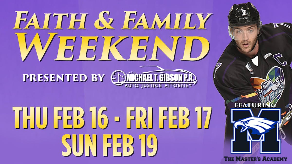 Solar Bears Faith & Family Weekend set for Feb. 16, 17 & 19