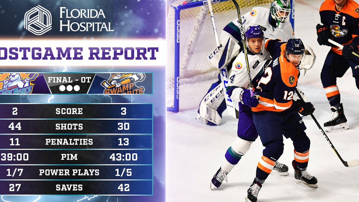Solar Bears earn point in 3-2 OT loss to Swamp Rabbits