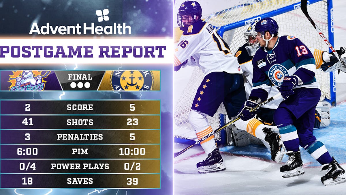 Solar Bears drop road trip opener to Admirals