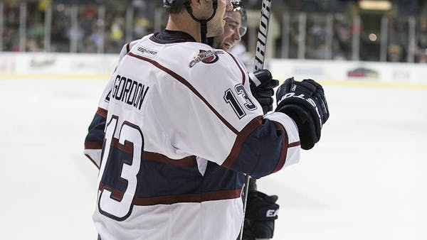 BEN GORDONS FOUR-GOAL FIRST PERIOD DOWNS RUSH, DESPITE LATE COMEBACK ATTEMPT