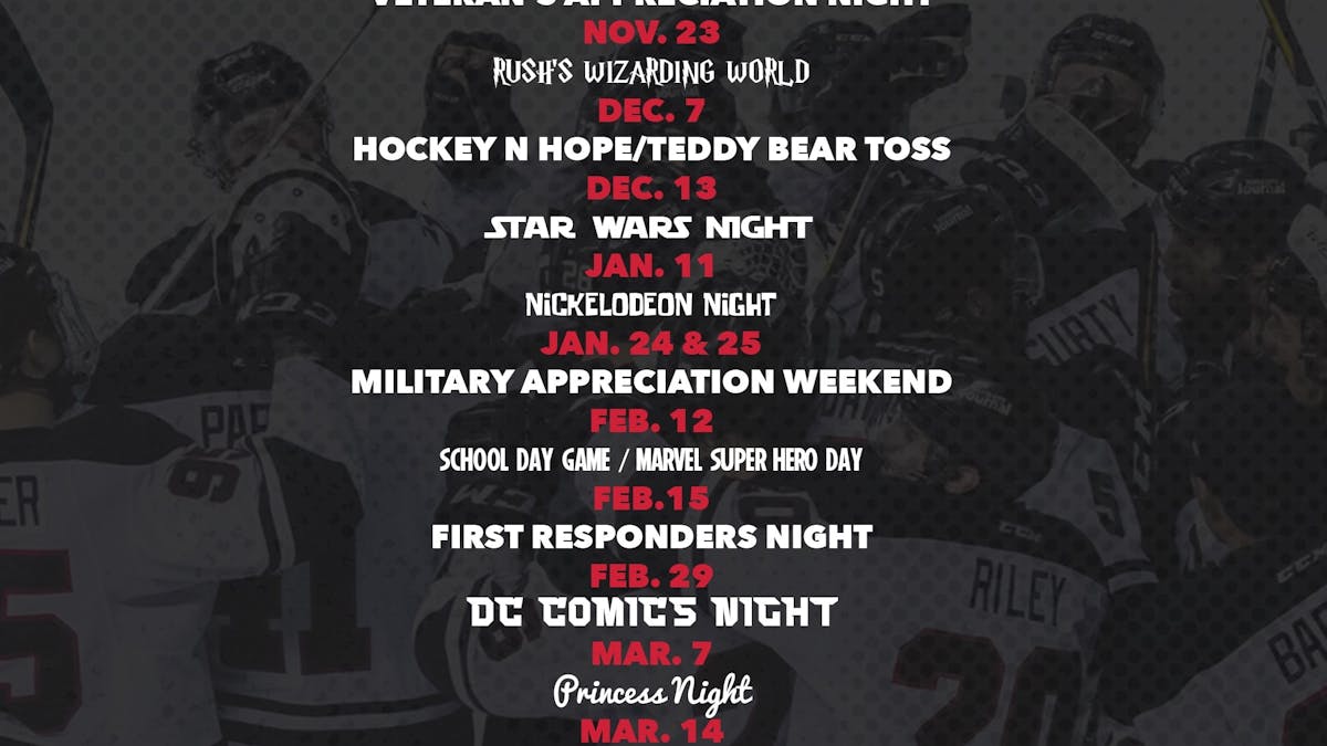 RUSH ANNOUNCES 2019-20 PROMOTIONAL SCHEDULE | Rapid City Rush rush-announces-2019-20-promotional-schedule-rapid-city-rush