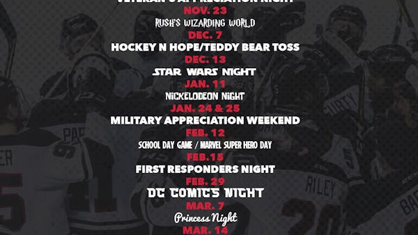 RUSH ANNOUNCES 2019-20 PROMOTIONAL SCHEDULE