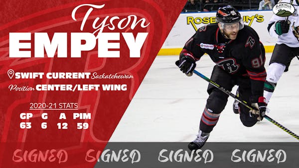 TYSON EMPEY RETURNS FOR 2021-22 SEASON