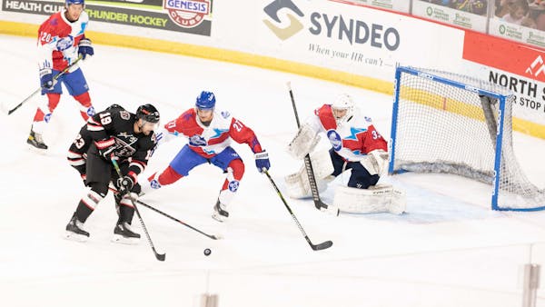 RUSH BEST THUNDER, 5-3, FOR THIRD STRAIGHT WIN
