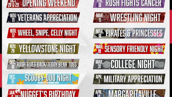 RUSH ANNOUNCE 2022-23 PROMOTIONAL SCHEDULE