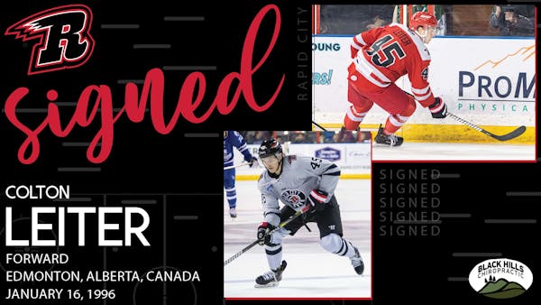 COLTON LEITER RE-SIGNS