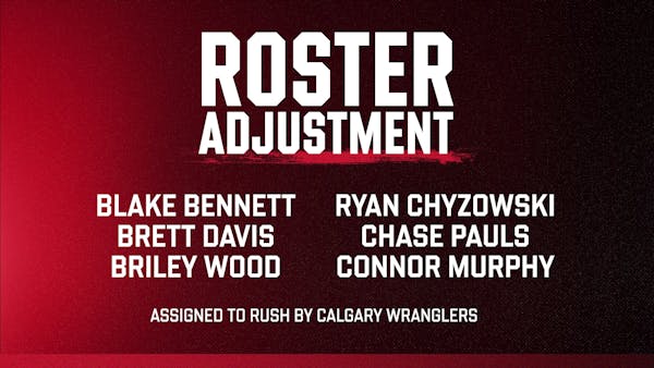 RUSH RECEIVE SIX PLAYERS FROM CALGARY WRANGLERS
