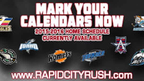 RUSH ANNOUNCE HOME SCHEDULE FOR 2015-16 ECHL SEASON