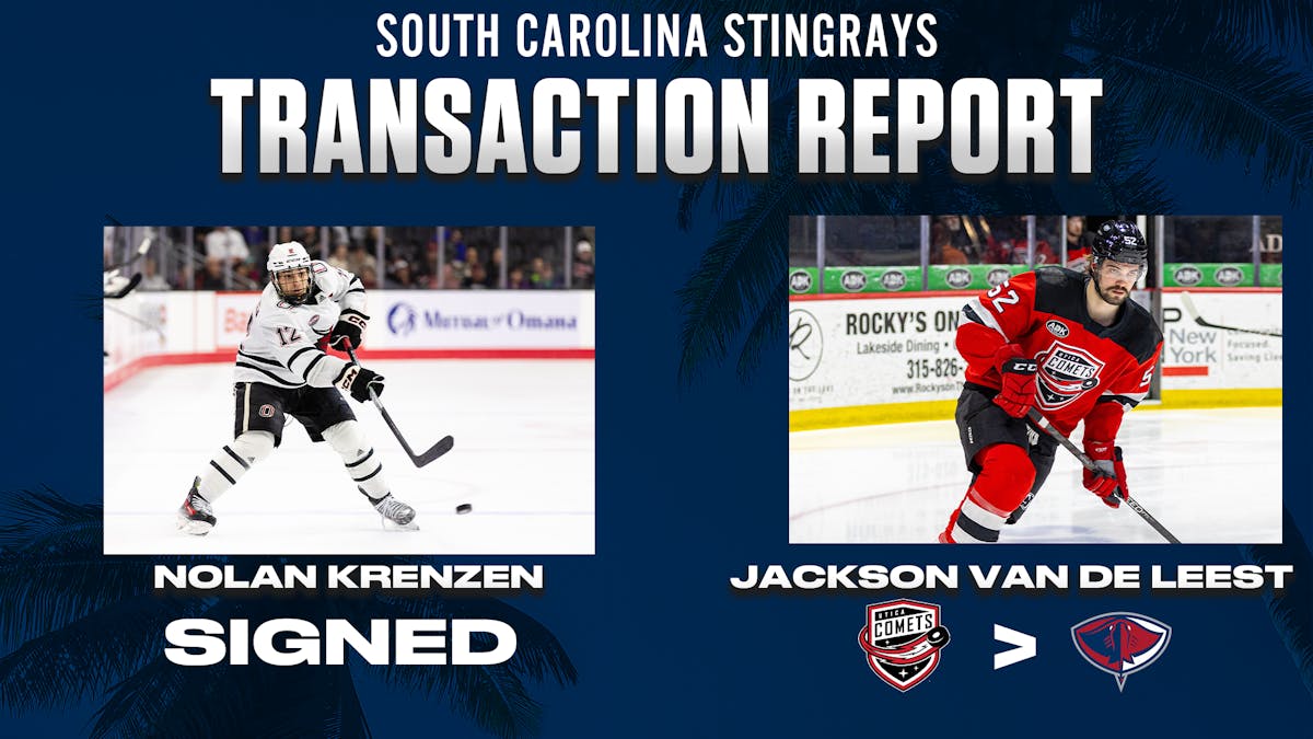STINGRAYS ADD DEFENSEMEN JACKSON VAN DE LEEST AND NOLAN KRENZEN TO ROSTER
