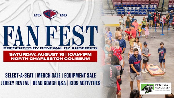 SOUTH CAROLINA STINGRAYS SET TO HOST FAN FEST ON AUGUST 16TH