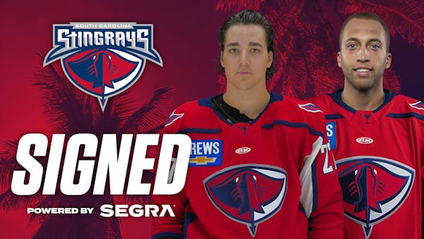 Stingrays Sign Pair of 6-Foot-3 Defensemen