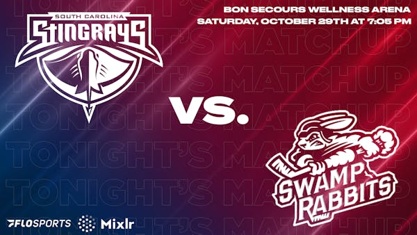 Game Preview: Stingrays at Swamp Rabbits, October 29 at 7:05 PM