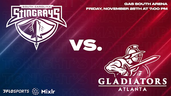 Game Preview: Stingrays at Gladiators, November 25 at 7:00 PM