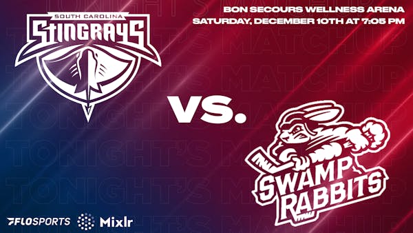 Game Preview: Stingrays at Swamp Rabbits, December 10 at 7:05 PM