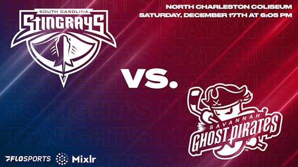 Game Preview: Stingrays vs. Ghost Pirates, December 17 at 6:05 PM