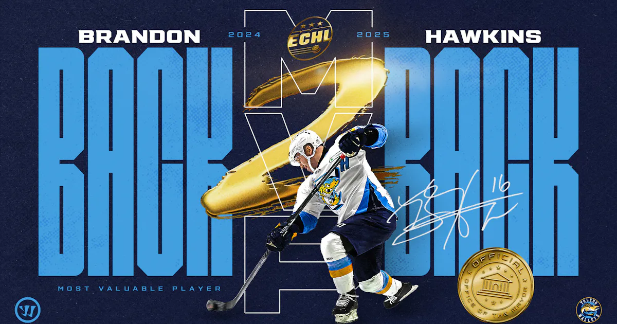 Toledo Walleye | Brandon Hawkins named back-to-back Warrior Hockey ECHL MVP