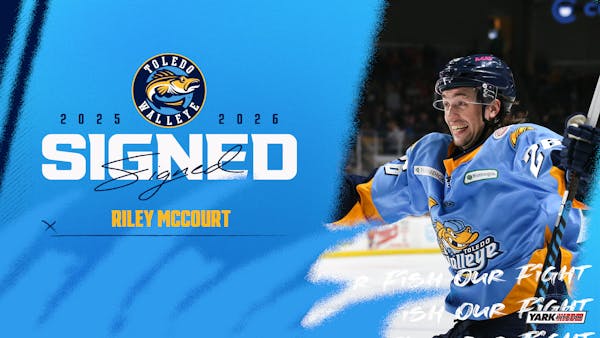 Riley McCourt re-joins Walleye for 2025-26 season