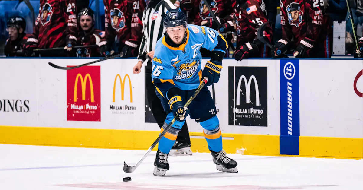 Toledo Walleye | Hawkins records hat trick in 6-2 win in Bloomington