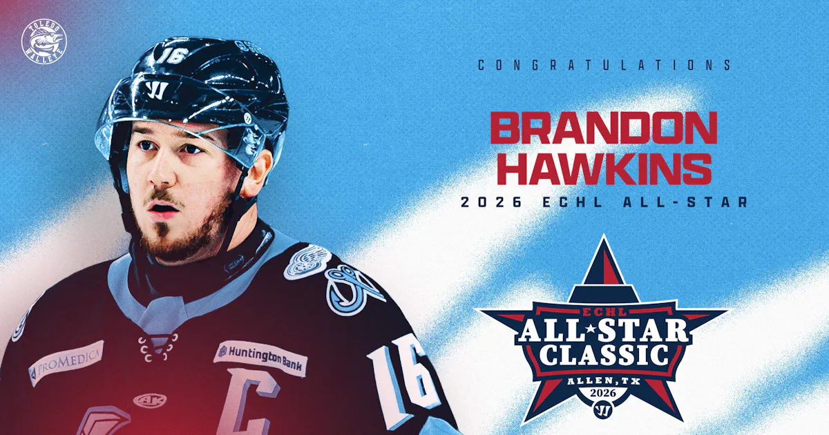 Toledo Walleye | Hawkins named to 2026 ECHL Western Conference All-Star ...