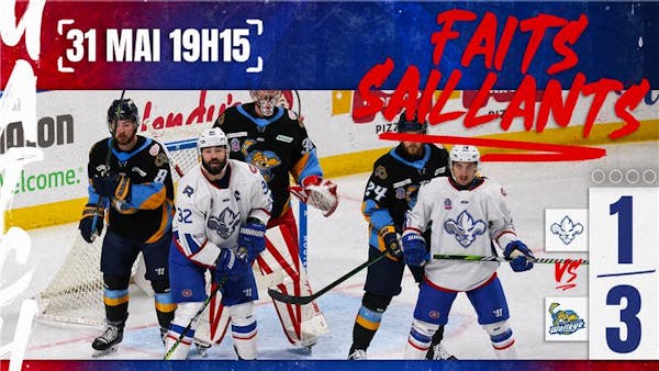 Les Lions s’inclinent lors du match #1 de la finale de la Coupe Kelly