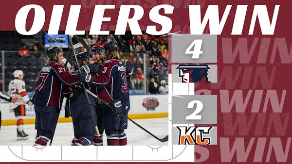 OILERS EARN SWEETEST TREAT WITH 4-2 DOWNING OF KANSAS CITY ON HALLOWEEN