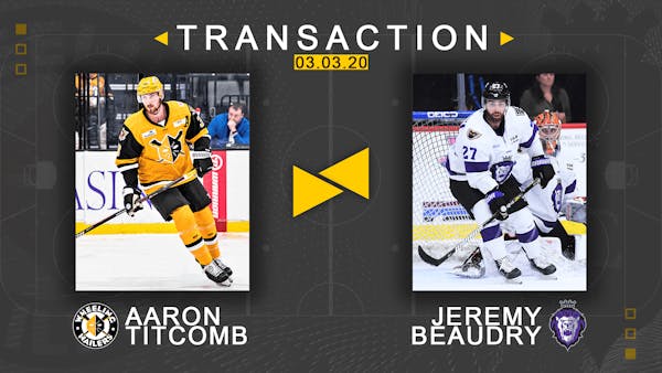 Nailers Acquire Beaudry from Reading for Titcomb