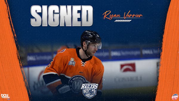 WORCESTER RAILERS HC SIGN DEFENSEMAN RYAN VERRIER FOR 2023-24 SEASON