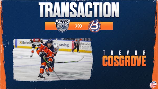 Trevor Cosgrove Called Up by Bridgeport Islanders
