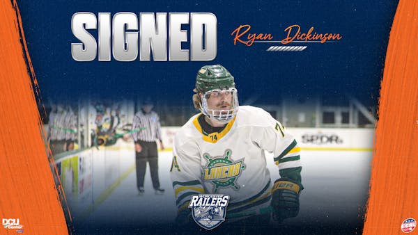 Railers Sign Defenseman Ryan Dickinson