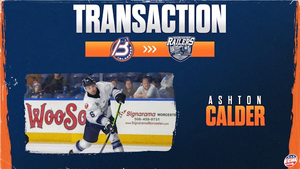 Bridgeport Islanders Loan Forward Ashton Calder to Railers