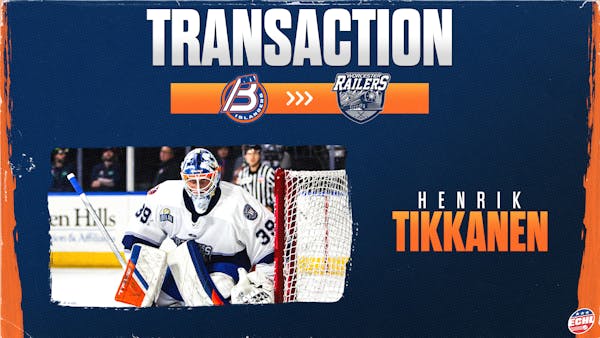 Goaltender Henrik Tikkanen Returned on Loan to Worcester