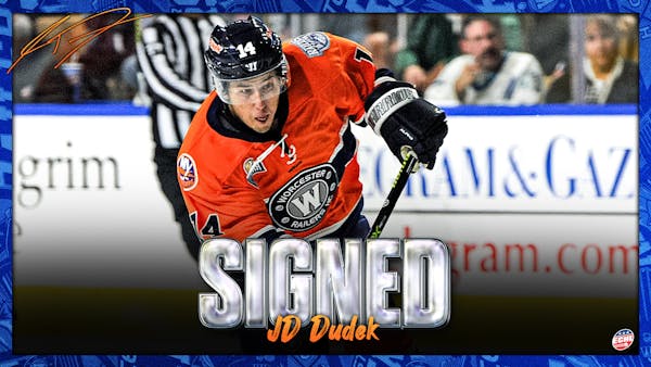 WORCESTER RAILERS HC SIGN FORWARD JD DUDEK FOR 2024-25 SEASON