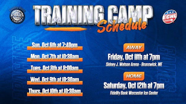 WORCESTER RAILERS ANNOUNCE AHL CAMP INVITES, TRAINING CAMP SCHEDULE