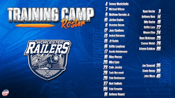 WORCESTER RAILERS ANNOUNCE 2024 TRAINING CAMP ROSTER