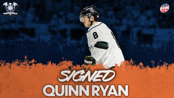 WORCESTER RAILERS HC SIGN FORWARD QUINN RYAN FOR 2022-23 SEASON
