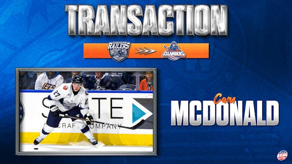 CAM MCDONALD RECALLED TO AMERICAN HOCKEY LEAGUE