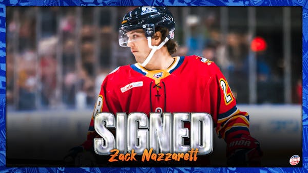 WORCESTER RAILERS HC SIGN FORWARD ZACK NAZZARETT