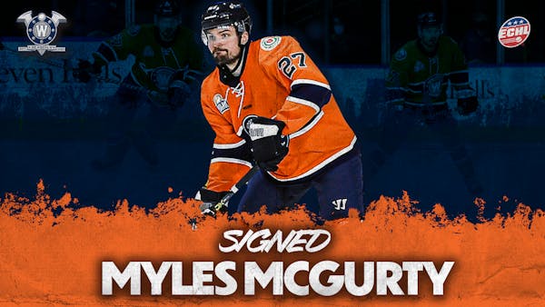 WORCESTER RAILERS HC RE-SIGN DEFENSEMAN MYLES MCGURTY FOR 2022-23 SEASON