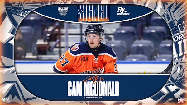 WORCESTER RAILERS HC SIGN CAM MCDONALD FOR 2025-26 SEASON