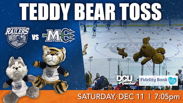 Railers to Host Annual Teddy Bear Toss Game Presented by Fidelity Bank on Saturday December 11th
